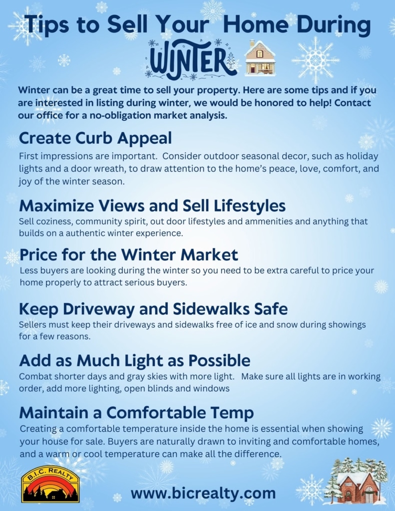 selling your home during winter